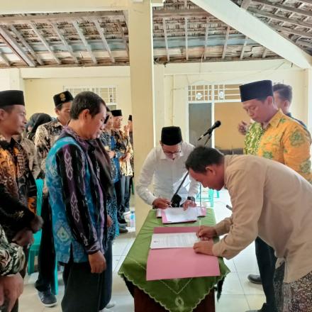 Pelantikan KPPS Desa SendangMulyo sebanyak 105 anggota
